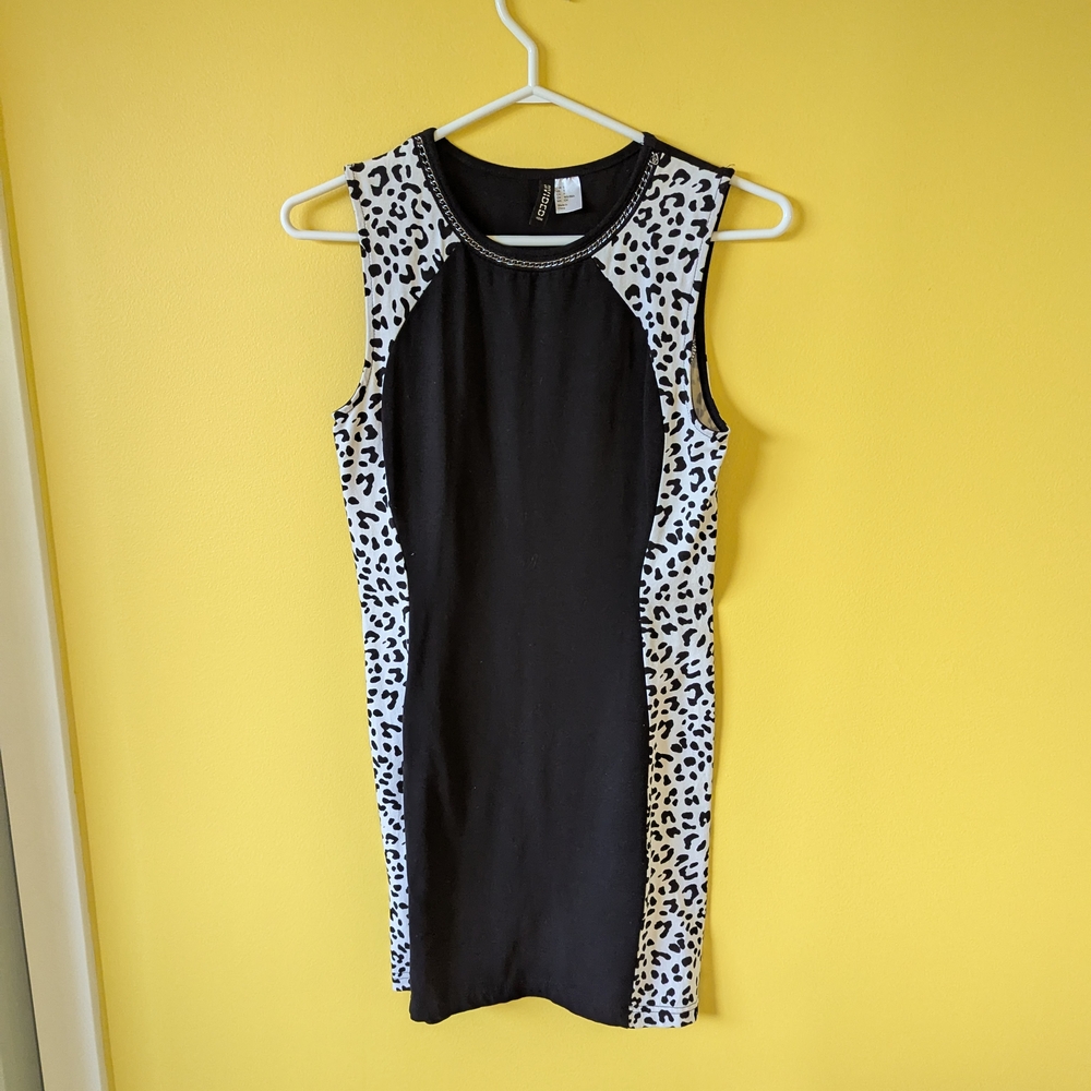 Dress Black and White Bodycon Mini Dress